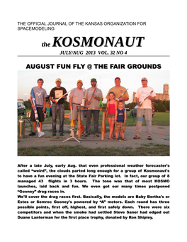 The KOSMONAUTKOSMONAUT JULY/AUG 2013 VOL