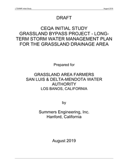 Draft Ceqa Initial Study Grassland Bypass Project