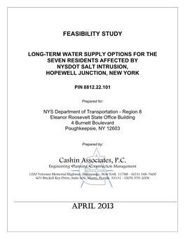 NYS DOT Final Feasibility Study, April 2013