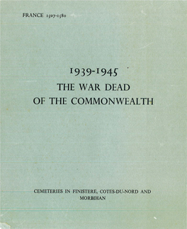 1939-194S the War Dead 'Of the Commonw·Ealth