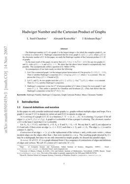 Hadwiger Number and the Cartesian Product of Graphs