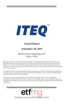 Annual Report September 30, 2019