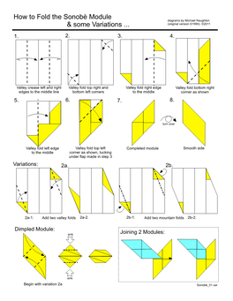 How to Fold the Sonobè Module & Some Variations