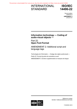ISO/IEC 14496-22:2009/Amd.2:2012(E)