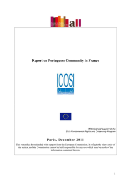 Report on Portuguese Community in France
