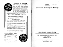 American Sociological Society