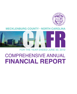 FINANCIAL REPORT Comprehensive Annual Financial Report for the Year Ended June 30, 2012