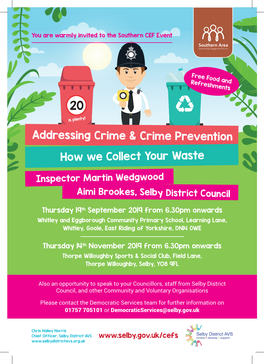 Addressing Crime & Crime Prevention How We Collect Your Waste