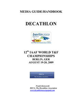 2009 IAAF WC Decathlon