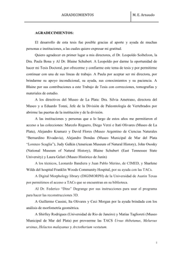 El Desarrollo De Esta Tesis Fue Posible Gracias Al Aporte Y Ayuda De Muchas Personas E Instituciones, a Las Cuales Quiero Expresar Mi Gratitud