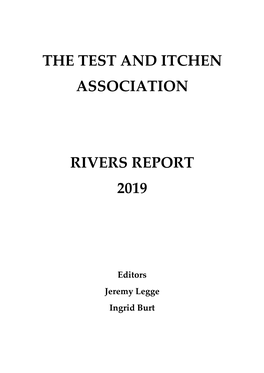 The Test and Itchen Association Rivers Report