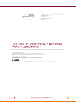 The Case for Gender Parity: a New Policy Wave in Latin America?