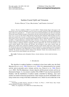 Sardinia Coastal Uplift and Volcanism