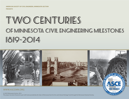 Two Centuries of Minnesota Civil Engineering Milestones 1819-2014