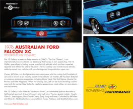 1976 Australian Ford Falcon Xc Presented by Flat 12 Gallery