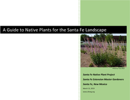 A Guide to Native Plants for the Santa Fe Landscape