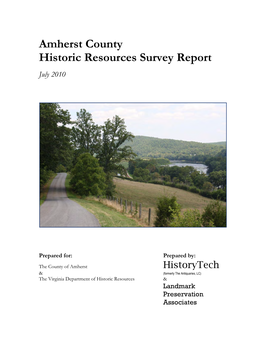 Amherst County Survey Report Prospectus