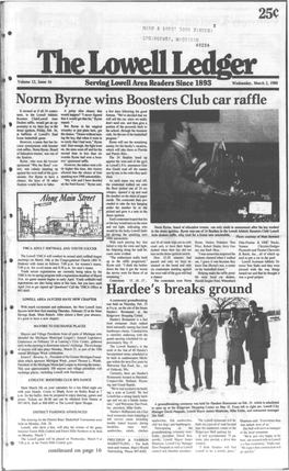 Norm Byrne Wins Boosters Club Car Raffle Hardee's Breaks Ground
