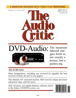 DVD-Audio: Labored and Gave Birth To, Not Exactly a Mouse, but a Guinea Pig