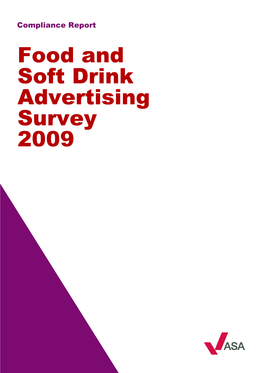 Food and Soft Drink Advertising Survey 2009