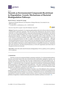 Genetic Mechanisms of Bacterial Biodegradation Pathways