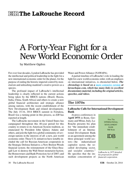 A Forty-Year Fight for a New World Economic Order by Matthew Ogden