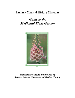 Guide to the Medicinal Plant Garden