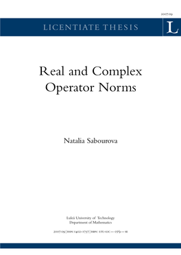 Real and Complex Operator Norms