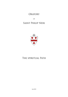 Oratory Saint Philip Neri the Spiritual Path