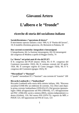 L'albero E Le “Fronde”