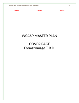 WCCSP MASTER PLAN COVER PAGE Format/Image T.B.D