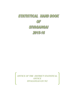 Office of the District Statistical Office Sivagangai-630 562
