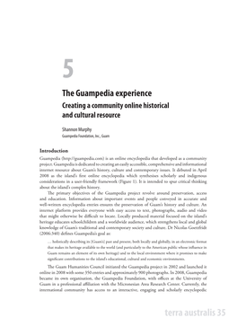 The Guampedia Experience Creating a Community Online Historical and Cultural Resource