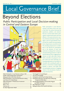 Local Governance Brief Beyond Elections