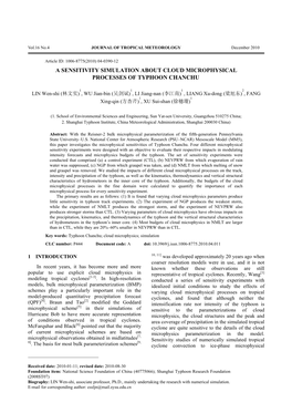 A Sensitivity Simulation About Cloud Microphysical Processes of Typhoon Chanchu