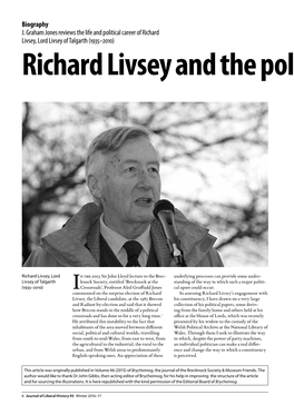 Richard Livsey and the Politics of Brecon and Radnor