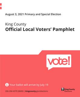 Official Local Voters' Pamphlet