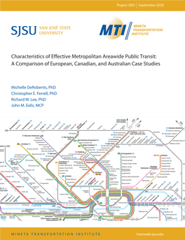 Characteristics of Effective Metropolitan Areawide Public Transit: a Comparison of European, Canadian, and Australian Case Studies