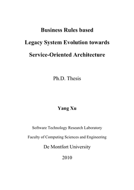 Business Rules Based Legacy System Evolution Towards Service