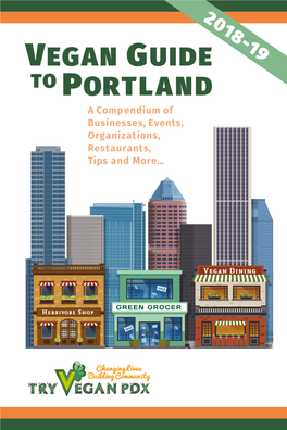 Vegan Guide to Portland 2 0 1 8 - 1 9