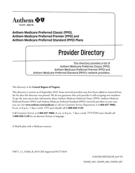 Provider Directory