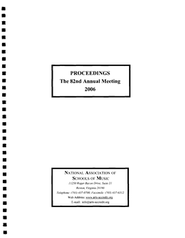 PROCEEDINGS the 82Nd Annual Meeting 2006