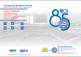 Criciúma X Bahia