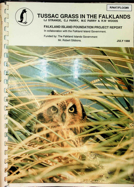 Tussac Grass in the Falklands I.J Strange, C.J Parry, M.C Parry & R.W Woods