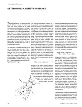 Determining a Genetic Distance ~