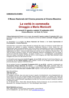 La Verità in Commedia Omaggio a Mario Monicelli