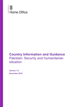 Security and Humanitarian Situation