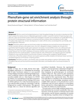 Phenofam-Gene Set Enrichment Analysis Through Protein Structural