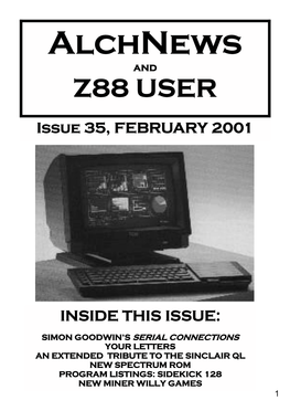 Alchnews and Z88 USER