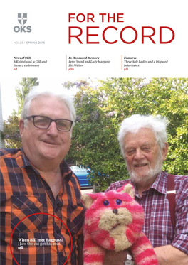 When Bill Met Bagpuss: How the Cat Got His Coat P3 News of OKS